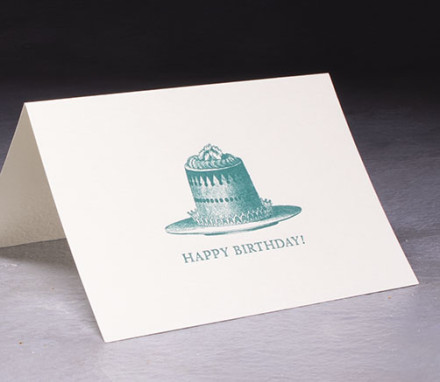 Letterpress birthday card